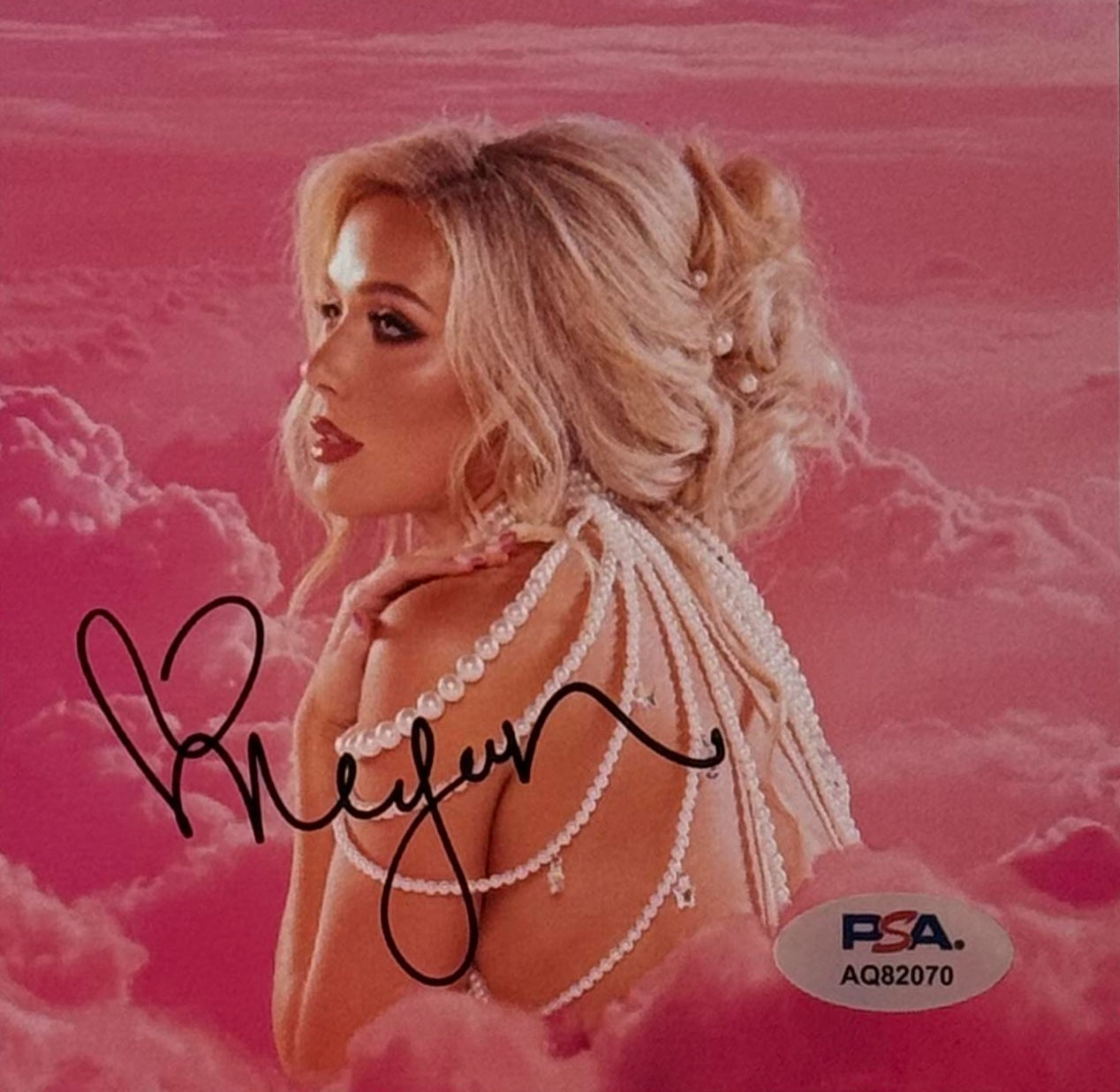 Megan Moroney Signed Cloud 9 CD Insert Framed PSA COA - Close up of Number