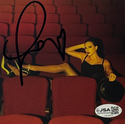 Taylor Swift Signed The Life Of A Showgirl #4 CD Insert Framed JSA COA - Close up of Number