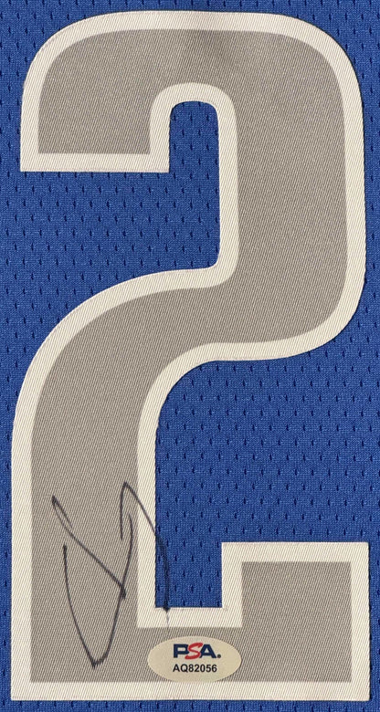 Cooper Flagg Signed Dallas Mavericks Nike Jersey Framed PSA COA - Close up of Number