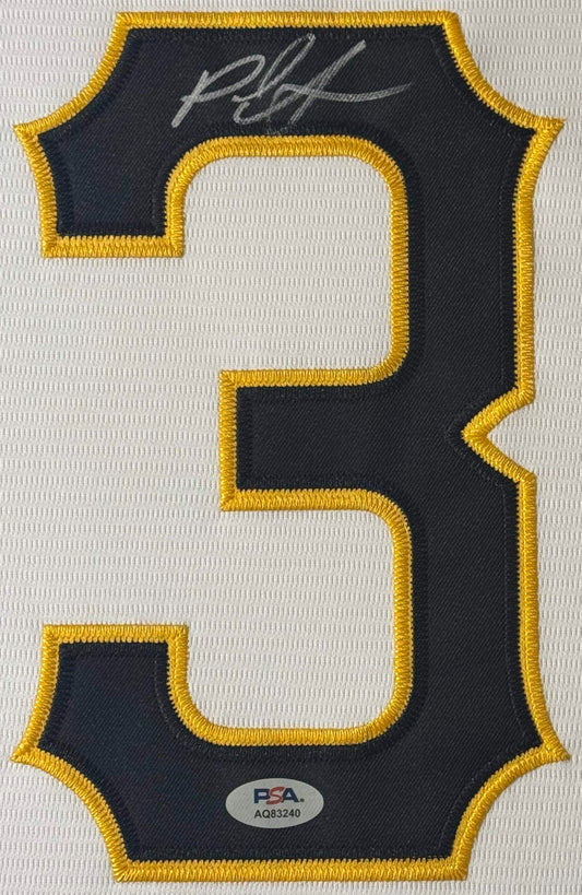 Paul Skenes Signed Pittsburgh Pirates Nike Jersey Framed PSA COA - Close up of Number