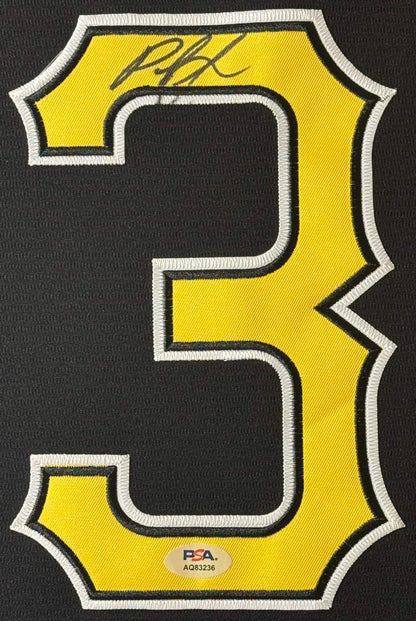 Paul Skenes Signed Pittsburgh Pirates Nike Jersey Framed PSA COA - Close up of Number