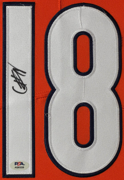 Caleb Williams Signed Chicago Bears Nike Jersey Framed PSA COA - Close up of Number