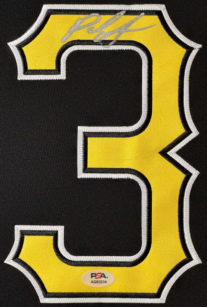 Paul Skenes Signed Pittsburgh Pirates Nike Jersey Framed PSA COA - Close up of Number