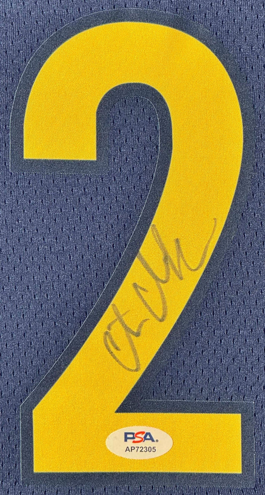 Caitlin Clark Signed Indiana Fever Nike Jersey Framed PSA COA - Close up of Number