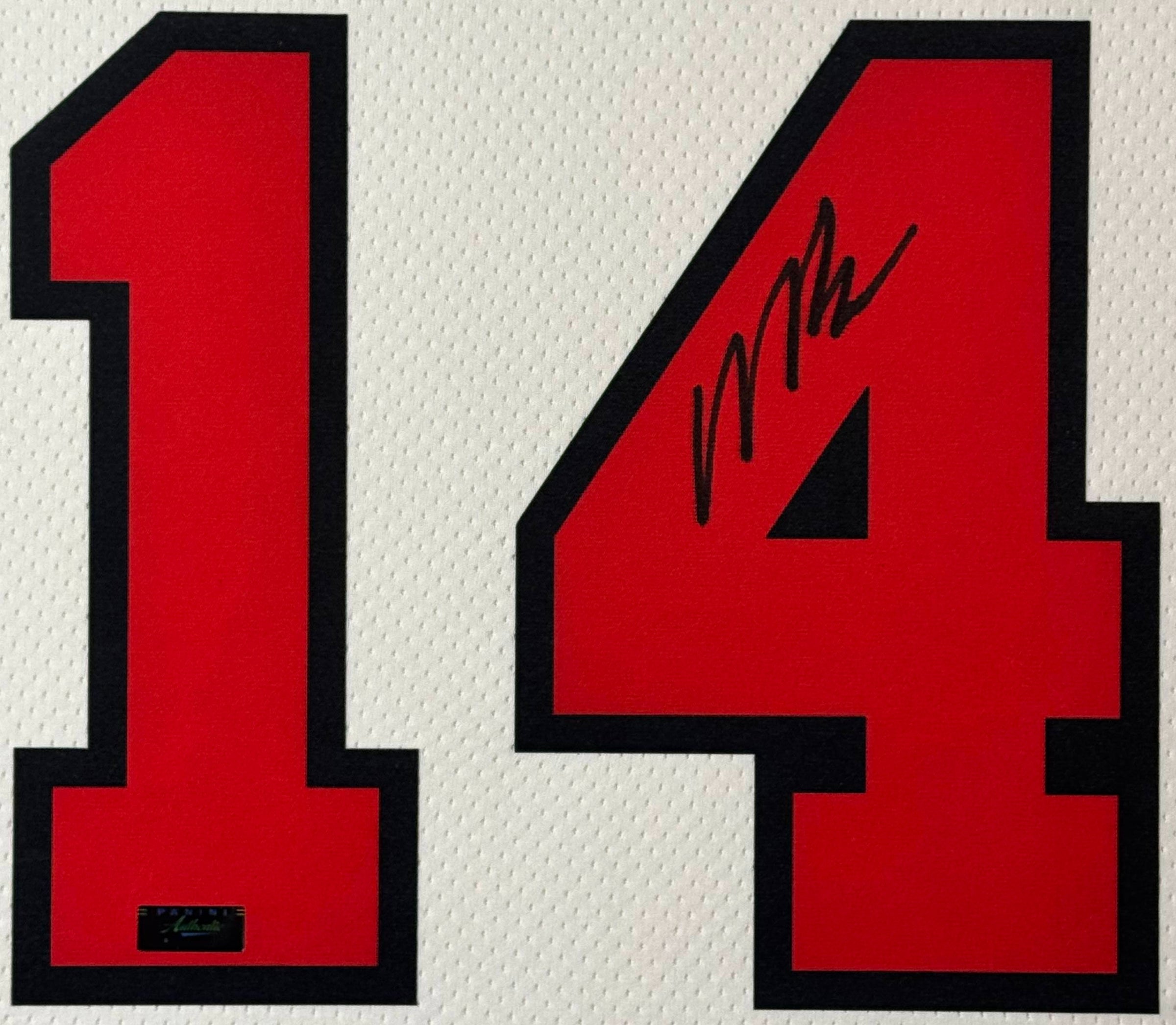 Matas Buzelis Signed Chicago Bulls Nike Jersey Framed Panini Authenthic COA - Close up of Number