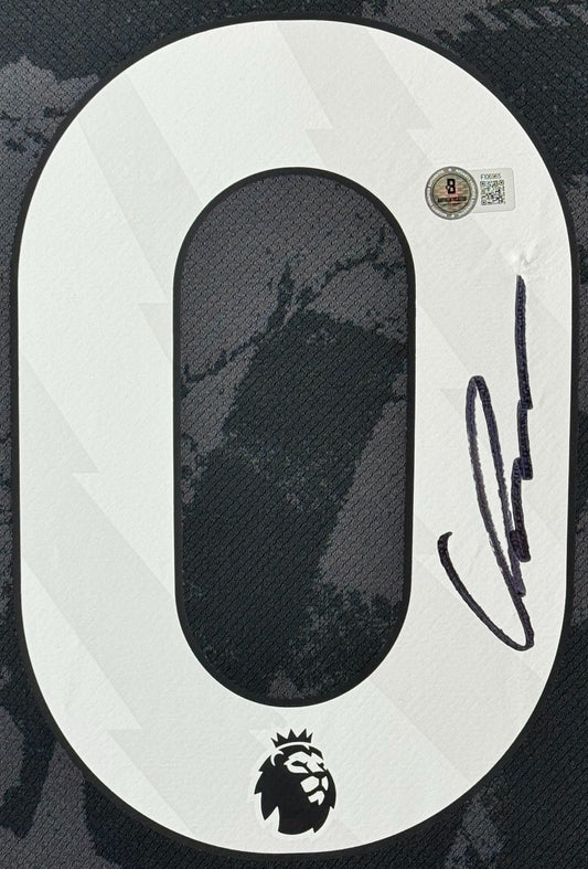 Cole Palmer Signed Chelsea FC Nike Jersey Framed Beckett COA - Close up of Number