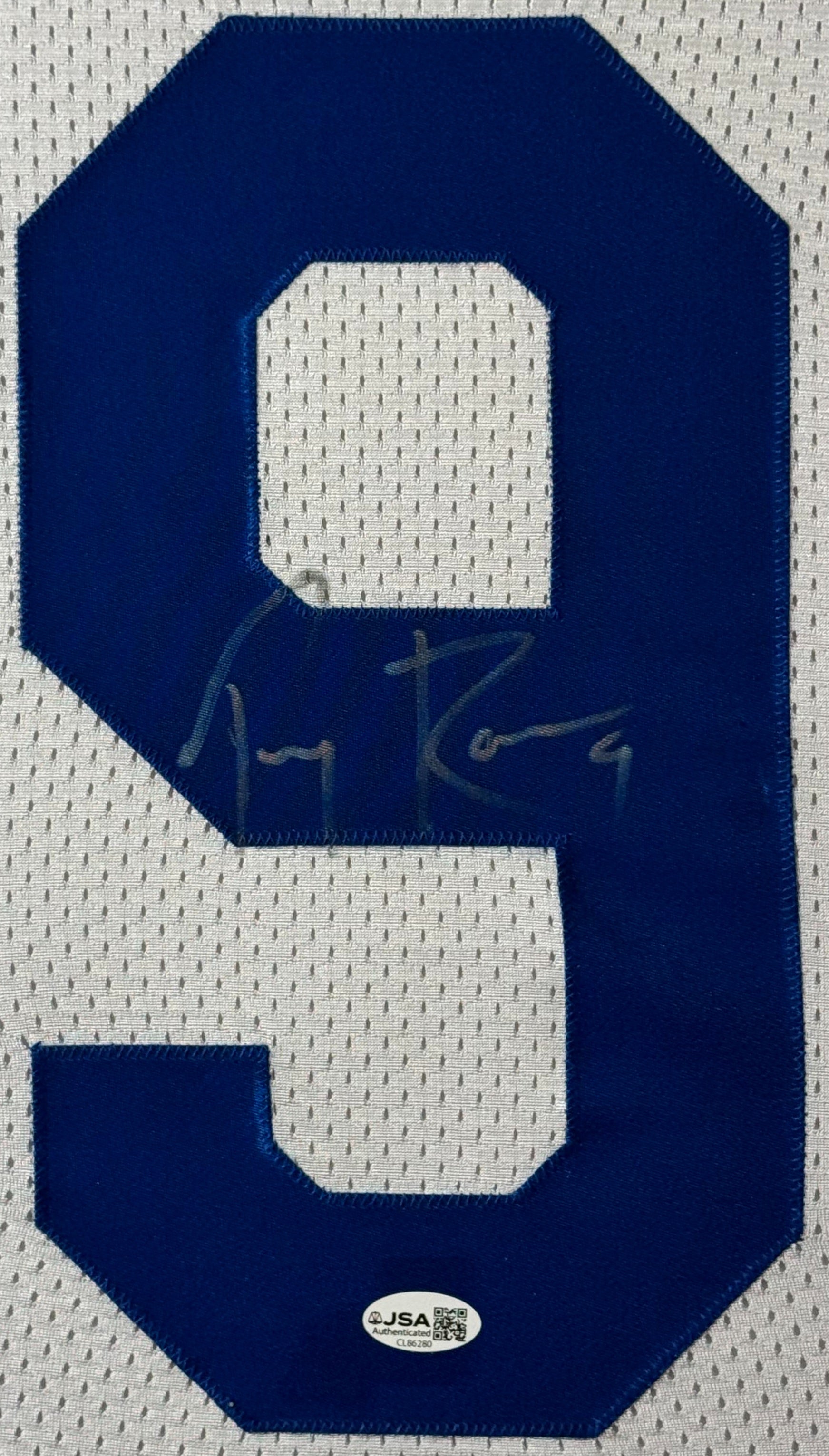 Tony Romo Signed Dallas Cowboys Jersey Framed JSA COA - Close up of Number