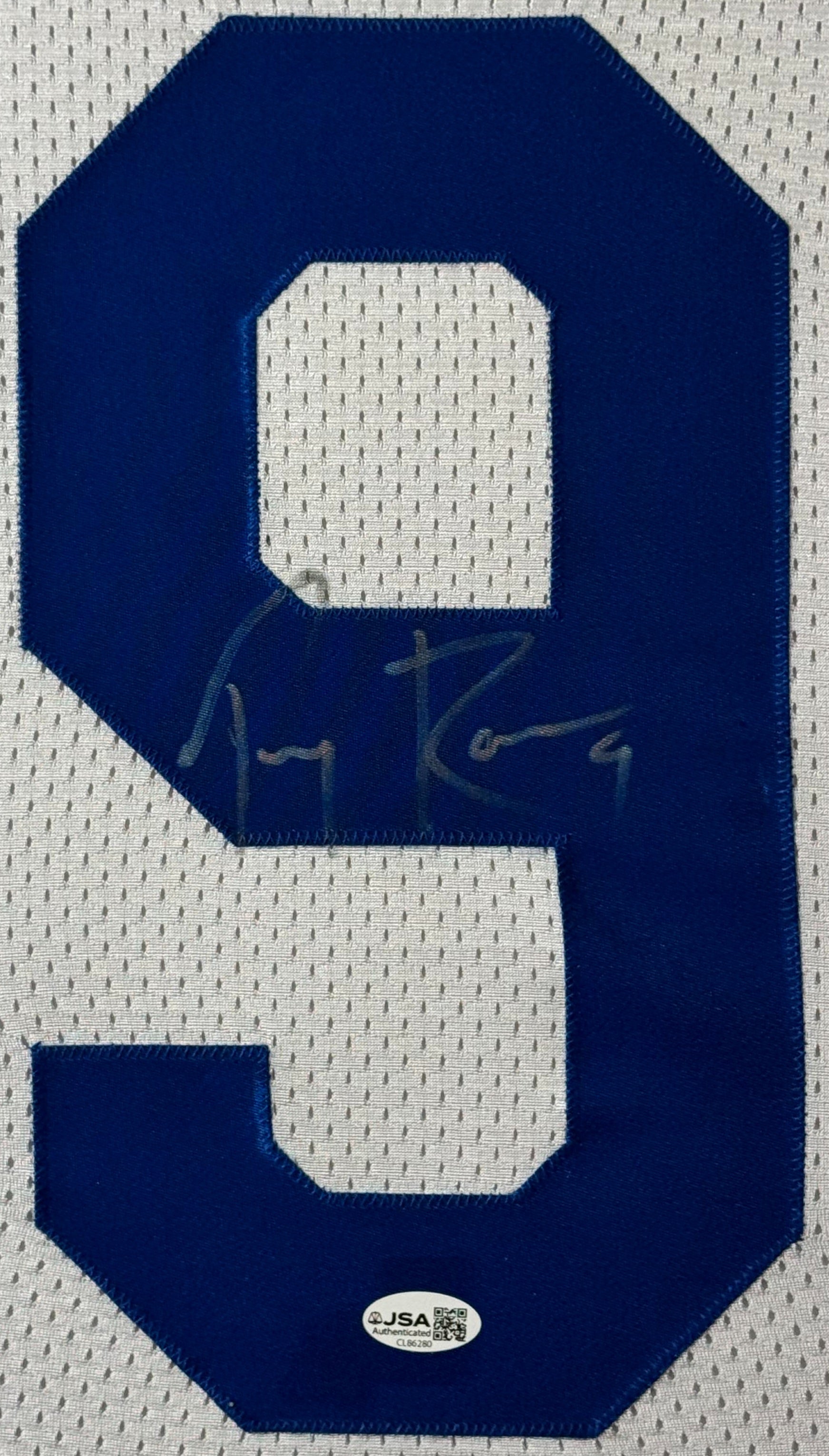 Tony Romo Signed Dallas Cowboys Jersey Framed JSA COA - Close up of Number