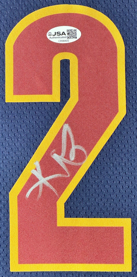Kyrie Irving Signed Cleveland Cavaliers Mitchell & Ness Jersey Framed JSA COA - Close up of Number