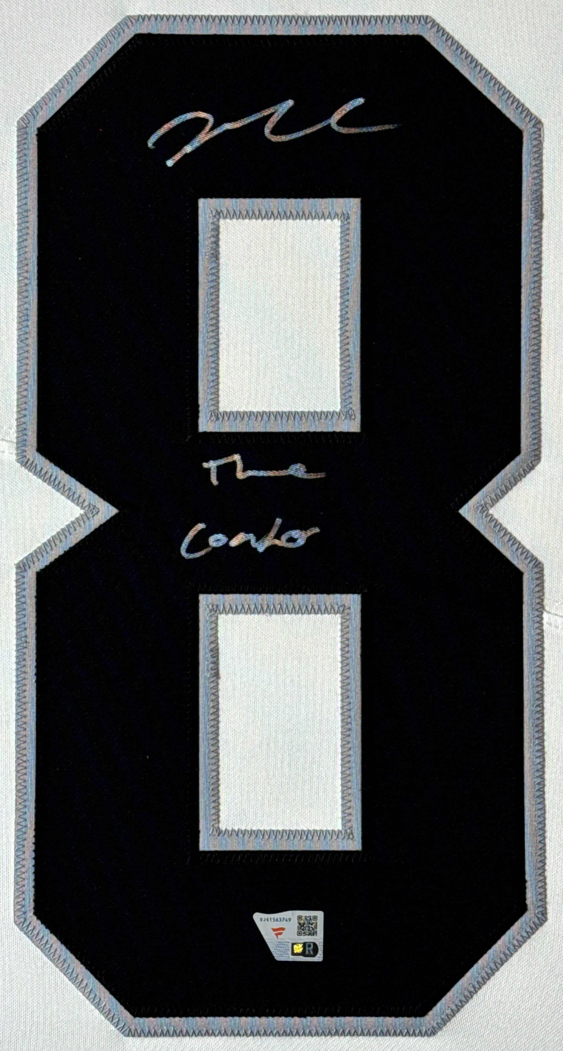 Maxx Crosby Signed Las Vegas Raiders Nike Jersey Framed Fanatics COA INSCRIBED - Close up of Number