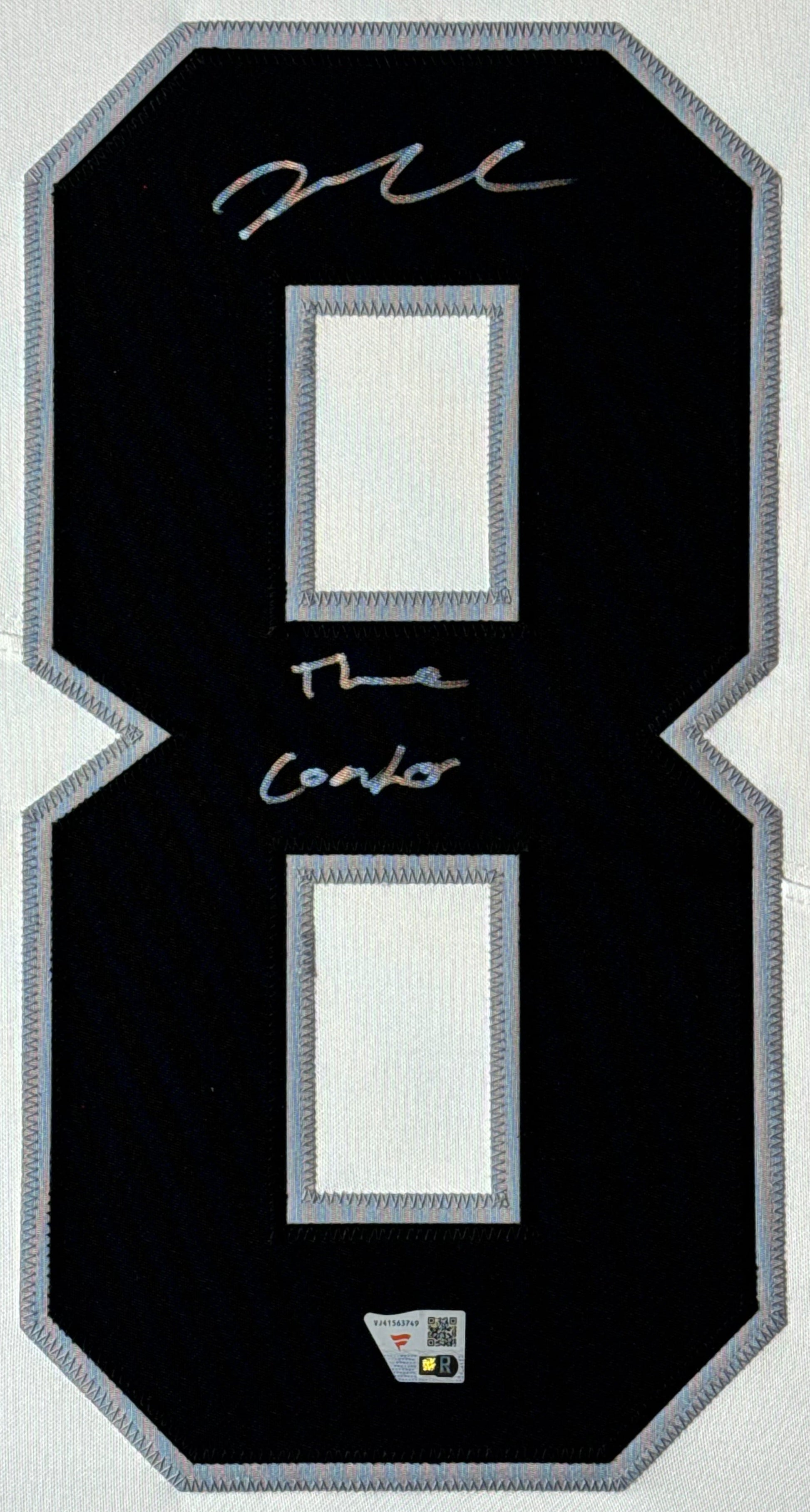 Maxx Crosby Signed Las Vegas Raiders Nike Jersey Framed Fanatics COA INSCRIBED - Close up of Number