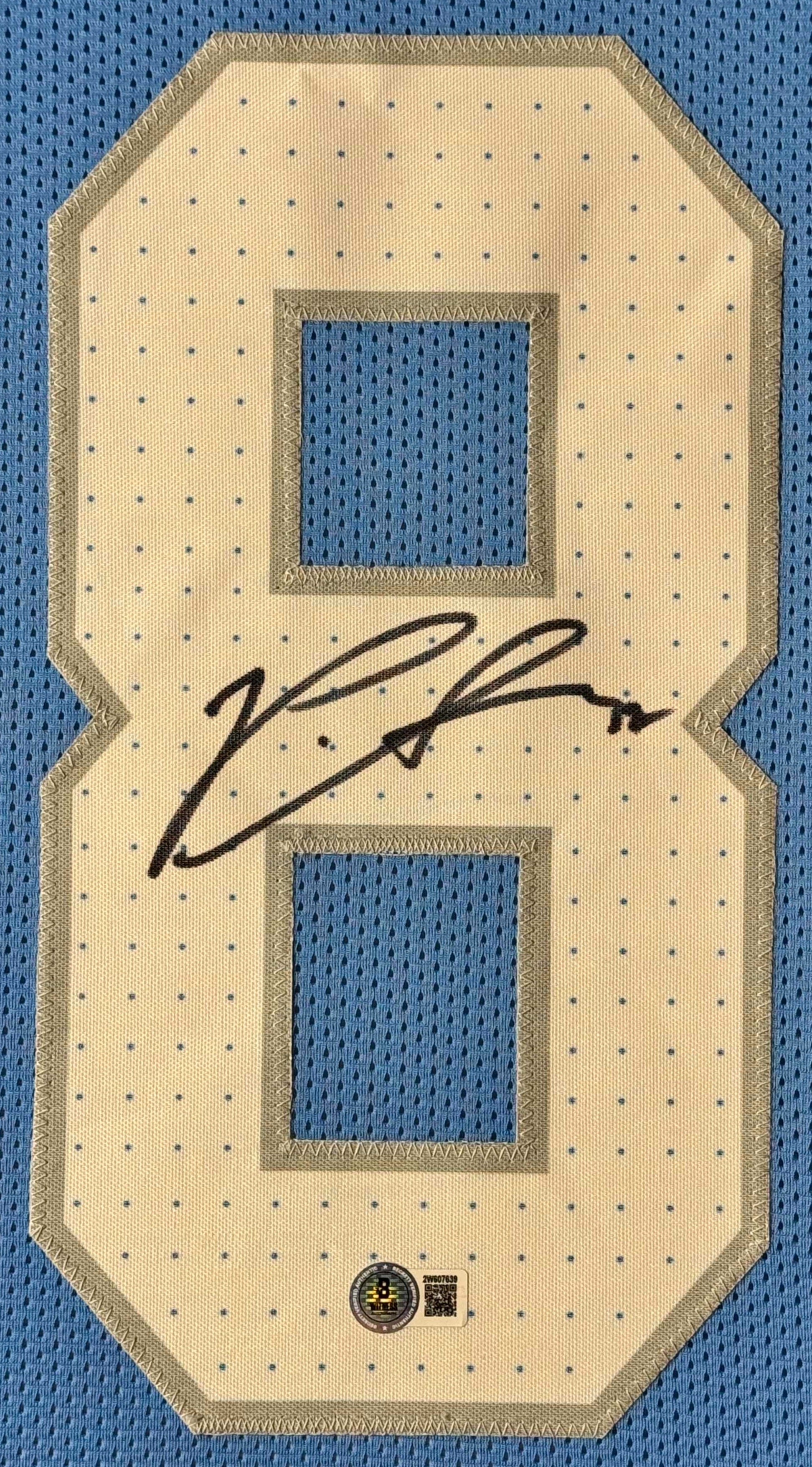 Penei Sewell Signed Detroit Lions Jersey Framed Beckett COA - Close up of Number