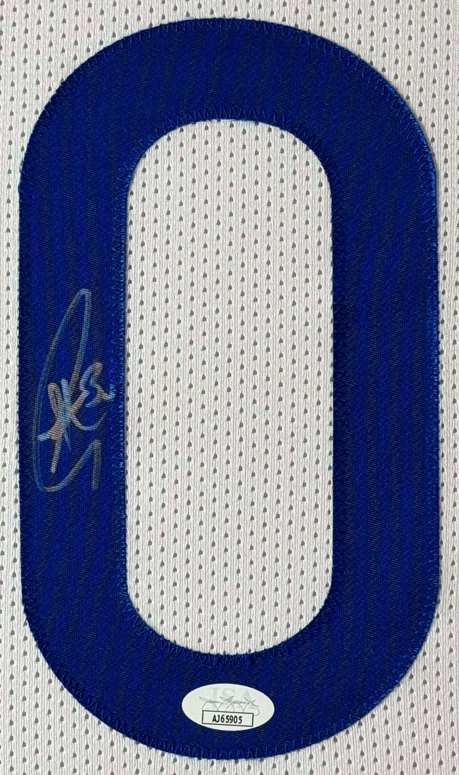 Stephen Curry Signed Golden State Warriors Jersey Framed JSA COA - Close up of Number