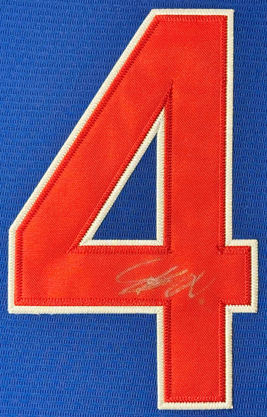 Pete Crow-Armstrong Signed Chicago Cubs Nike Jersey Framed GRAD LOA PCA - Close up of Number