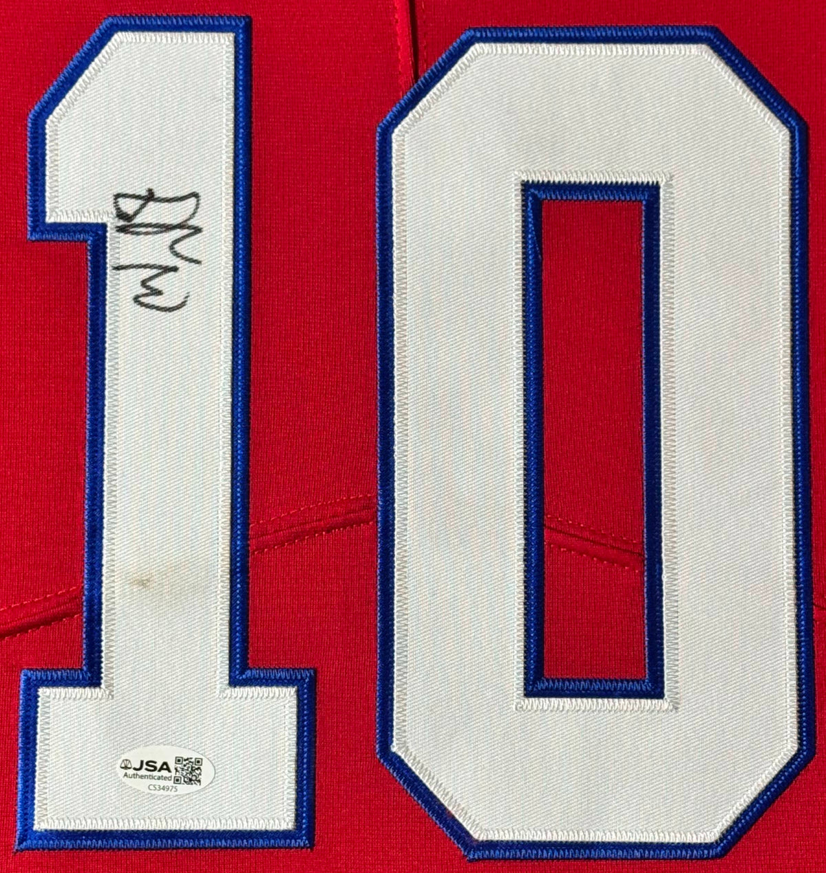 Drake Maye Signed New England Patriot Nike Jersey Framed JSA COA - Close up of Number