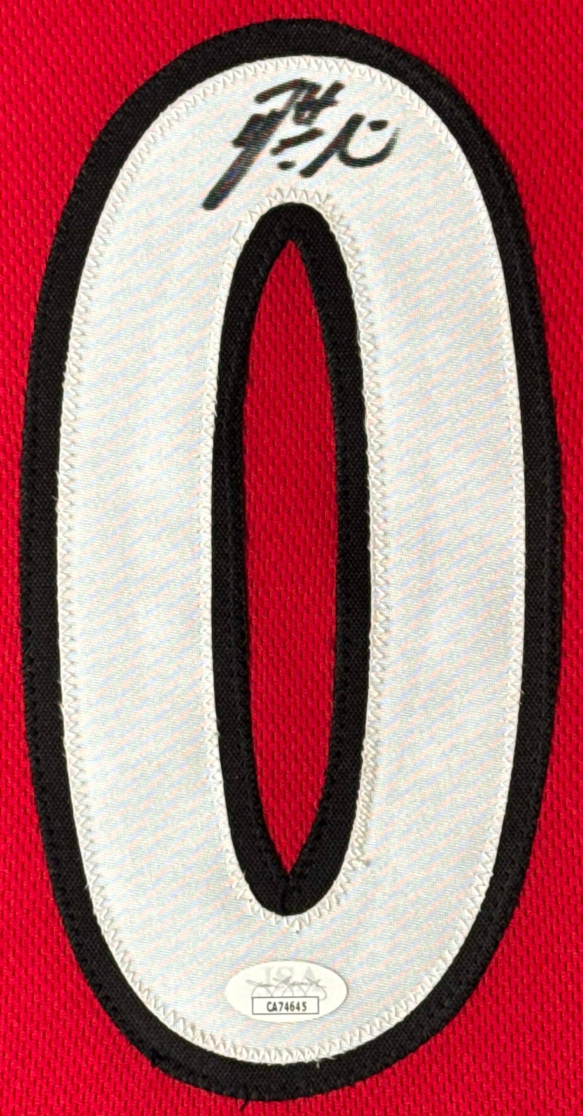Damian Lillard Signed Portland Trail Blazers Jersey Framed JSA COA - Close up of Number