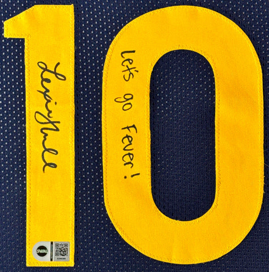 Lexie Hull Signed Indiana Fever Jersey Framed SWAU COA INSCRIBED - Close up of Number