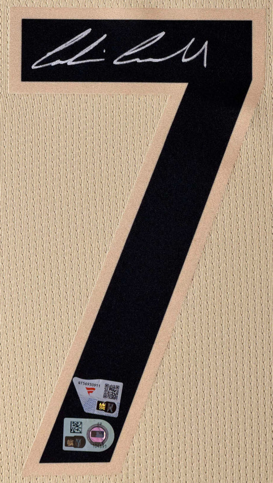 Corbin Carroll Signed Arizona Diamondbacks Nike Jersey Framed MLB & Fanatics COA - Close up of Number
