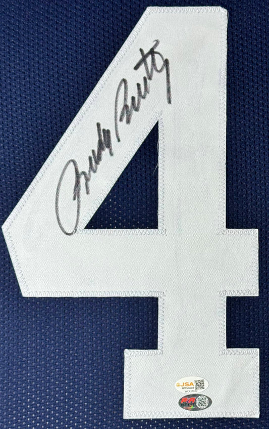 Rudy Ruettiger Signed Notre Dame Jersey Framed JSA & PIA COA - Close up of Number