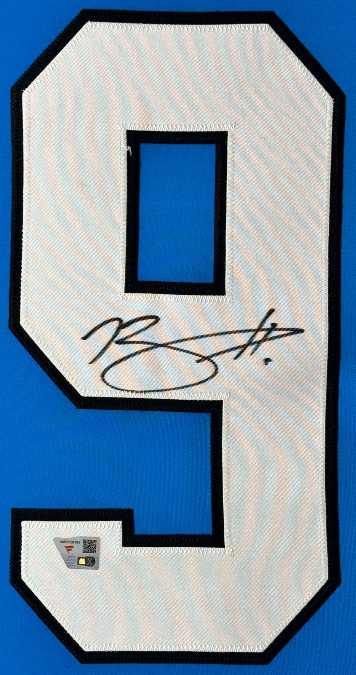 Bryce Young Signed Carolina Panthers Nike Jersey Framed Fanatics COA - Close up of Number