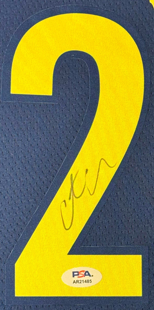 Caitlin Clark Signed Indiana Fever Nike Jersey Framed PSA COA - Close up of Number