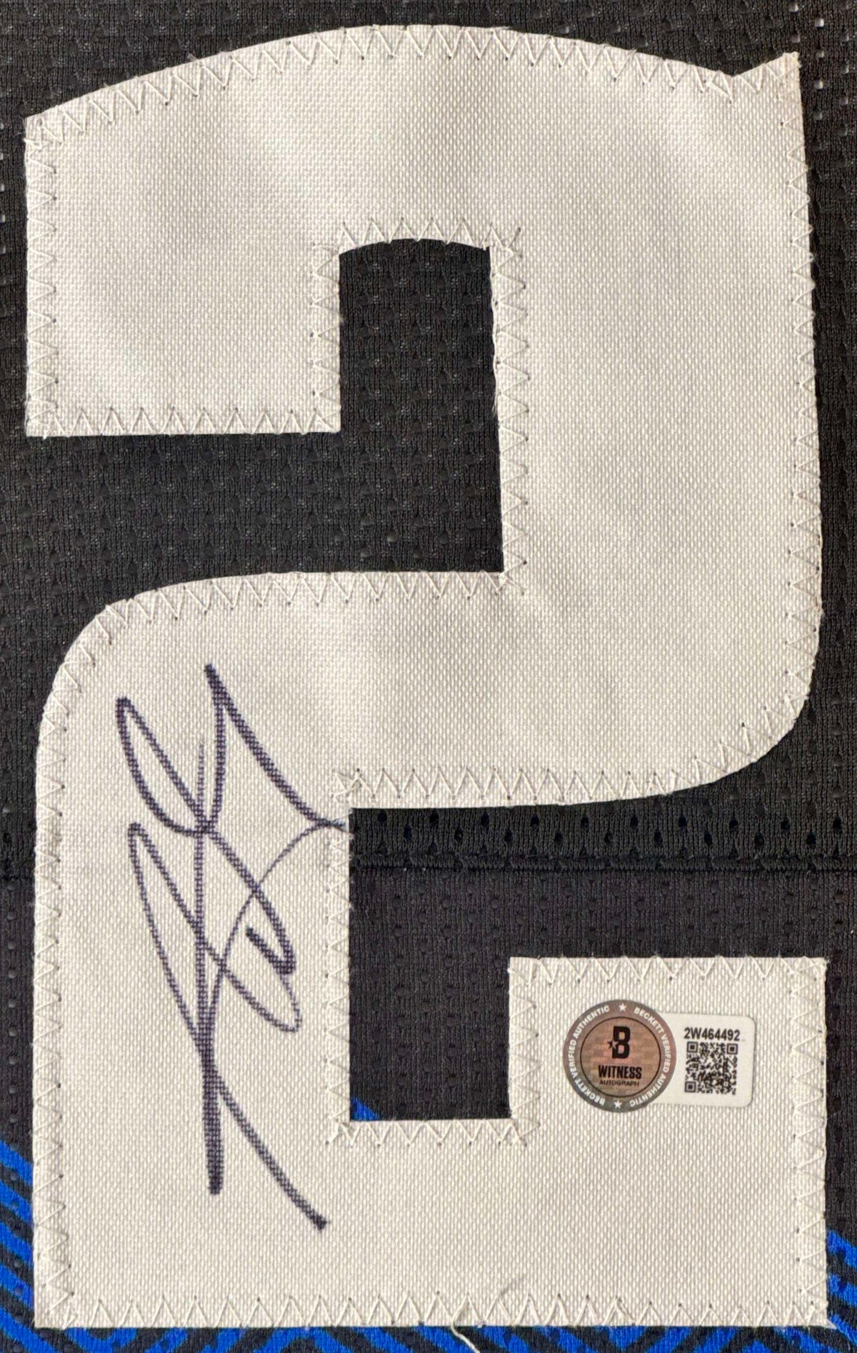 Aaron Gordon Signed Denver Nuggets Jersey Framed Beckett COA - Close up of Number