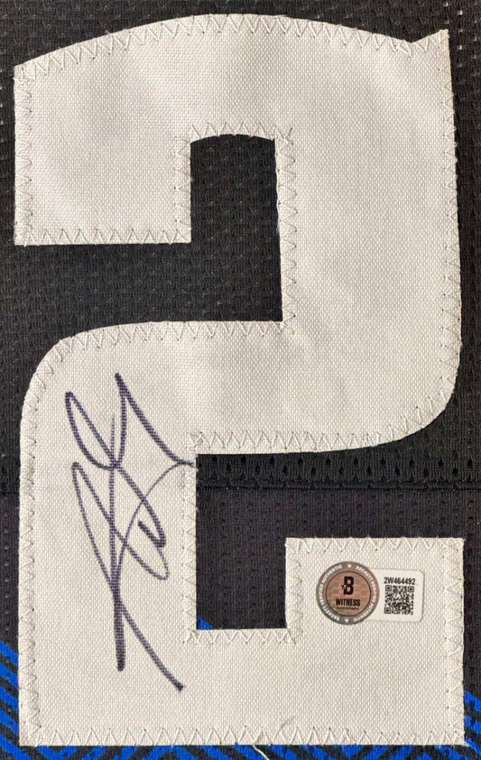 Aaron Gordon Signed Denver Nuggets Jersey Framed Beckett COA - Close up of Number