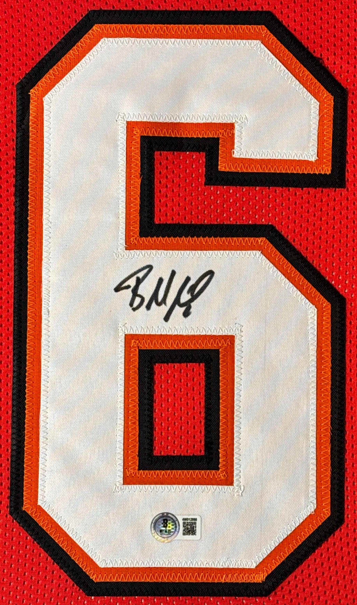 Baker Mayfield Signed Tampa Bay Buccaneers Jersey Framed Beckett COA - Close up of Number