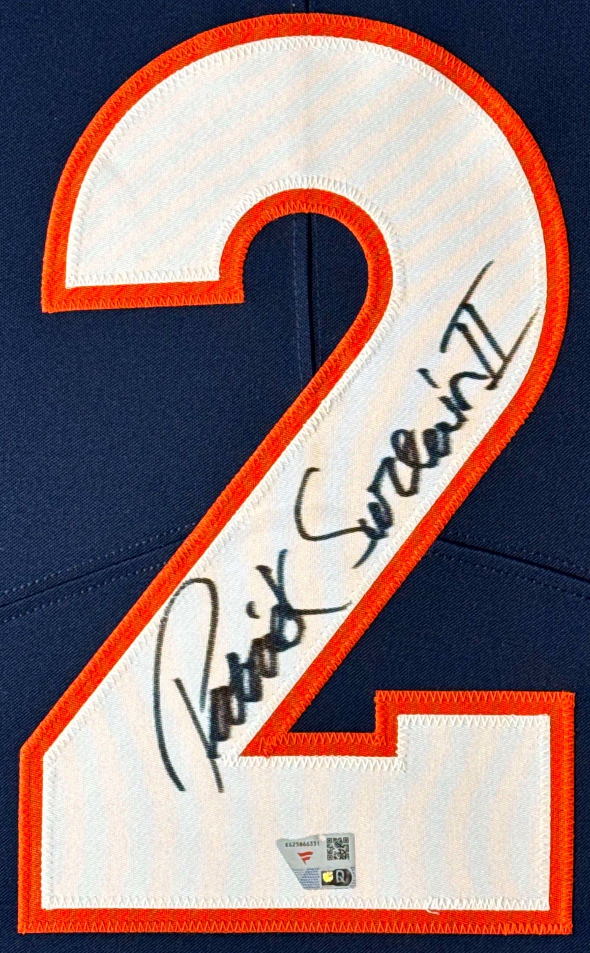 Patrick Surtain II Signed Denver Broncos Nike Jersey Framed Fanatics COA - Close up of Number