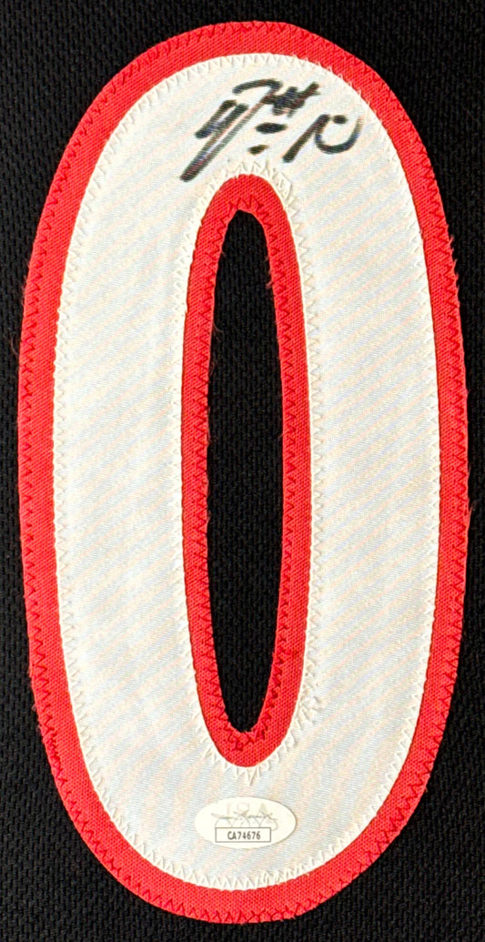 Damian Lillard Signed Portland Trail Blazers Jersey Framed JSA COA - Close up of Number
