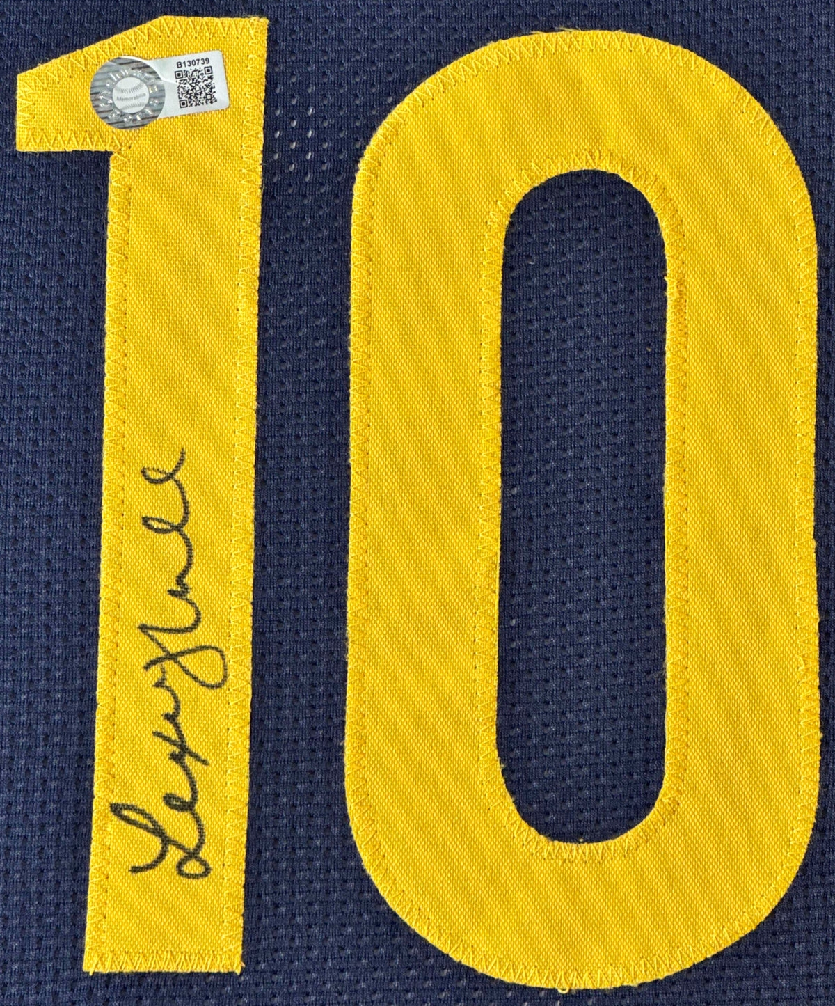 Lexie Hull Signed Indiana Fever Jersey Framed Schwartz COA - Close up of Number