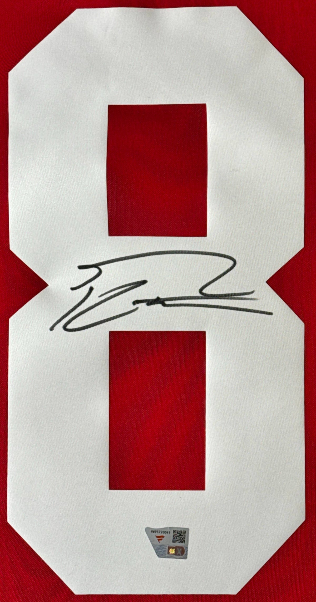 Goerge Kittle Signed San Francisco 49ers Nike Jersey Framed Fanatics COA - Close up of Number