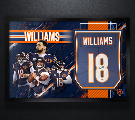 Caleb Williams Signed Chicago Bears Nike Jersey Framed PSA COA - Photo of frame