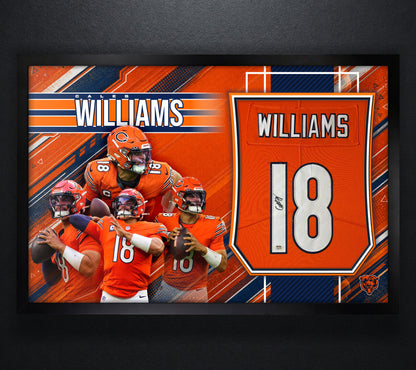 Caleb Williams Signed Chicago Bears Nike Jersey Framed PSA COA - Photo of frame