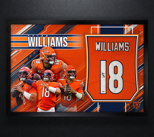 Caleb Williams Signed Chicago Bears Nike Jersey Framed PSA COA - Photo of frame