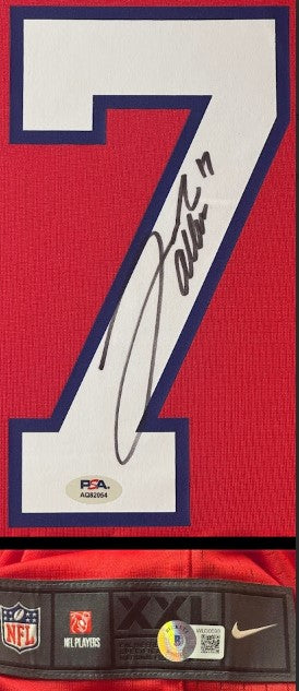 Josh Allen Signed Buffalo Bills Nike Jersey Framed Beckett & PSA COA