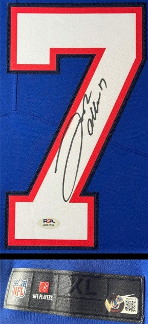 Josh Allen Signed Buffalo Bills Nike Jersey Framed Beckett & PSA COA