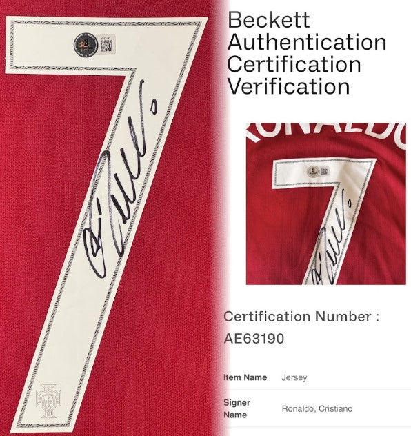 Cristiano Ronaldo Signed Portugal Nike Jersey Framed Beckett COA PHOTOMATCHED
