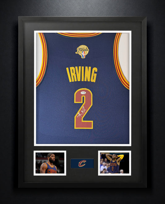 Kyrie Irving Signed Cleveland Cavaliers Mitchell & Ness Jersey Framed JSA COA - Photo of frame