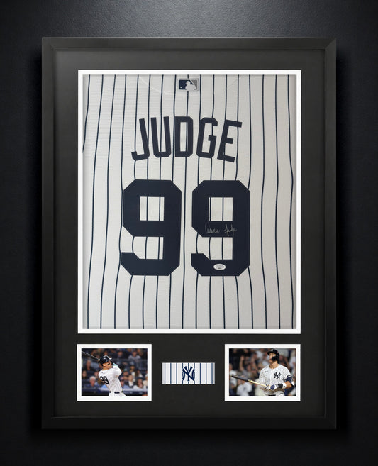 Aaron Judge Signed New York Yankees Nike Jersey Framed JSA LOA & COA - Photo of frame