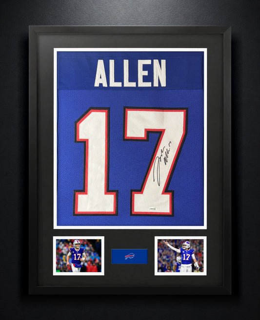 Josh Allen Signed Buffalo Bills Jersey Framed JSA COA - Photo of frame