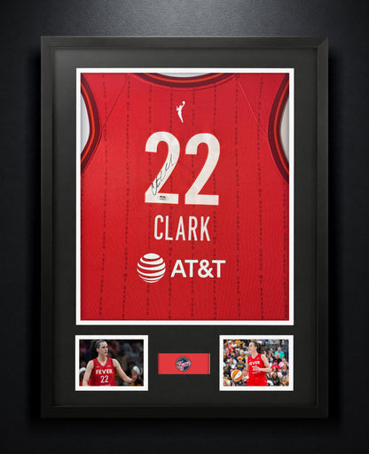 Caitlin Clark Signed Indiana Fever Nike Jersey Framed PSA COA - Photo of frame