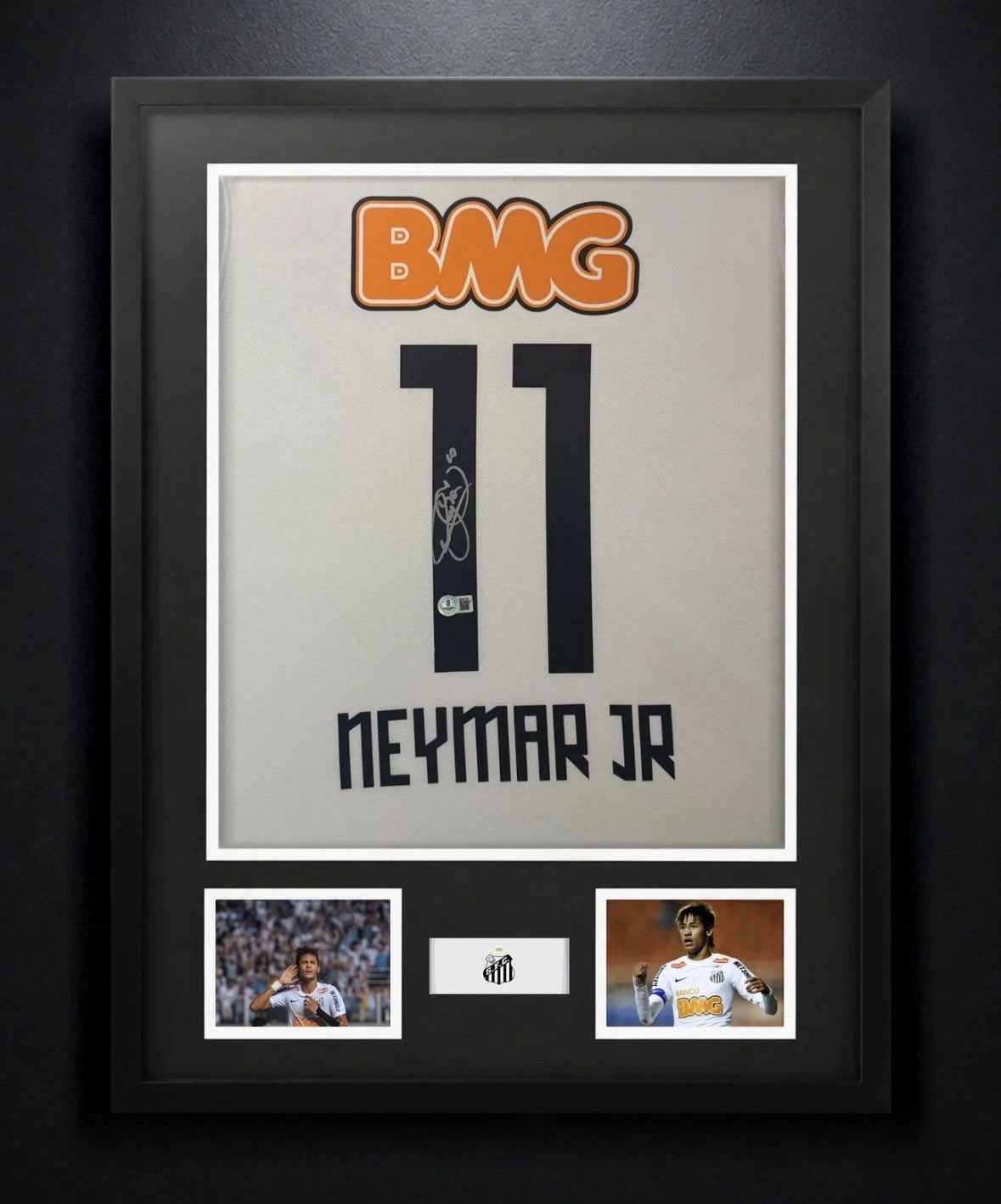 Neymar X Villa X Pirlo Signed Framed Jerseys Bundle PRIVATE